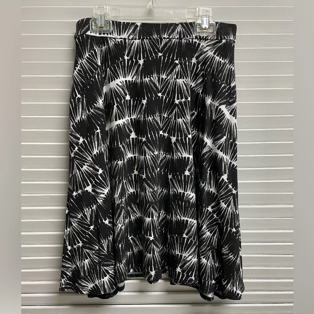 Cynthia Rowley Skirt Small Black/White Tye Dye Look - Picture 2 of 5